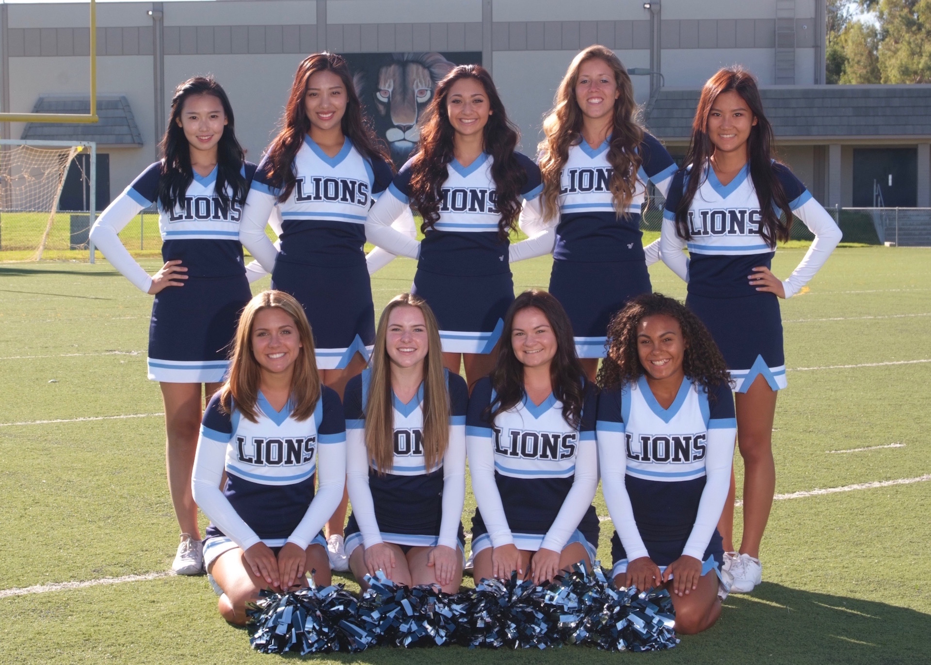 South High School Varsity Cheerleaders were on hand to rev 